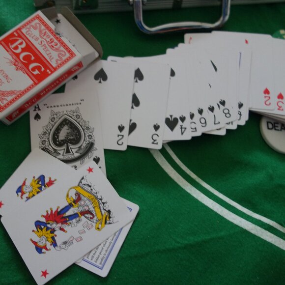 Kronenburg 1664 Metal Poker Briefcase 200 Chip Poker Set with Two Decks of Cards - Picture 9 of 11